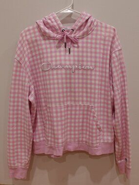 Champion Youth Pink Gingham Hoodie